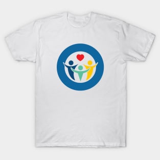 One By One Foundation blue circle logo T-Shirt